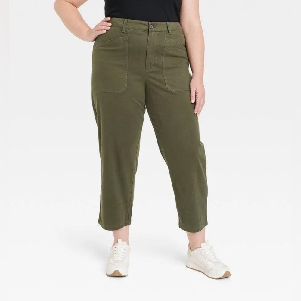 High rise barrel leg pants